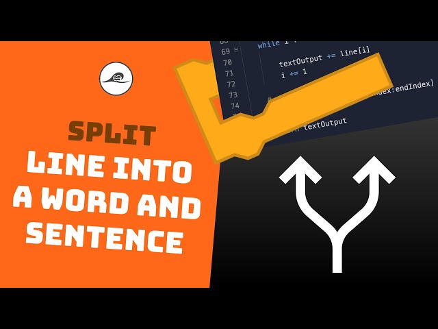 How To Split Line Into A Word And Sentence