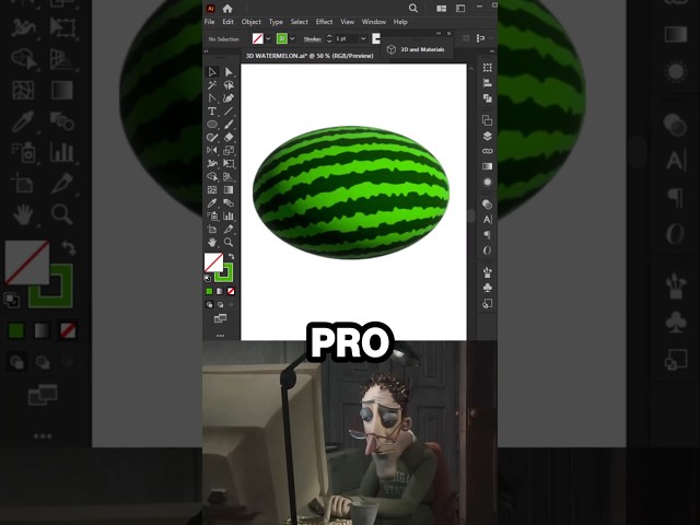 Student vs Pro vs Ai artist: Watermelon