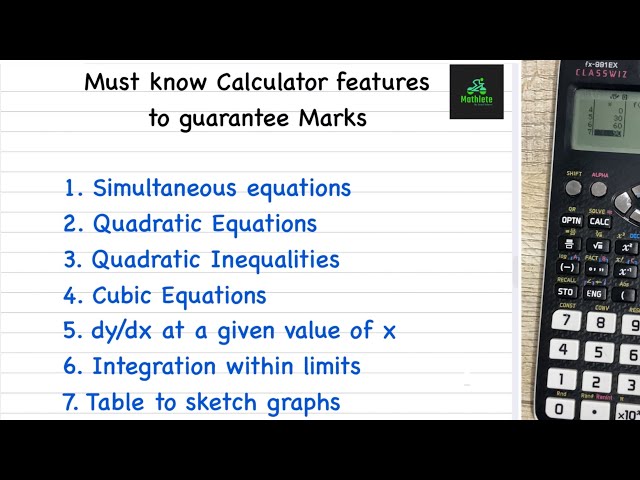 Add Maths - Must know Calculator Features to GUARANTEE MARKS