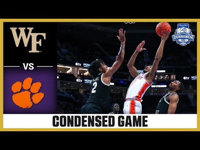 Wake Forest vs. Clemson Condensed Game | 2026 T. Rowe Price ACC Men's Basketball Tournament