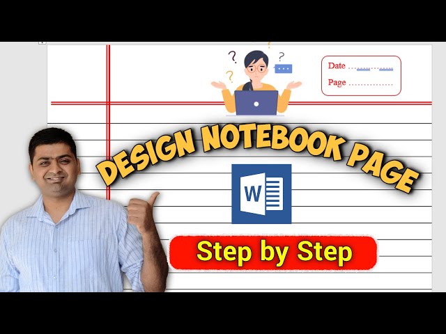 How to Design Notebook Page in MS Word Quickly - Detail Video