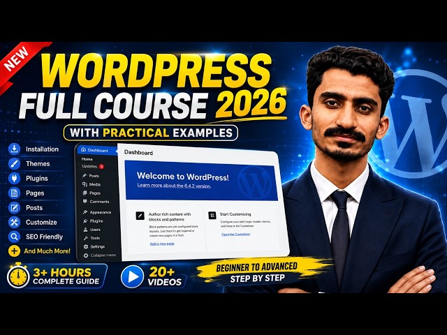 WordPress Full Course 2026 | Complete WordPress Tutorial for Beginners to Advanced