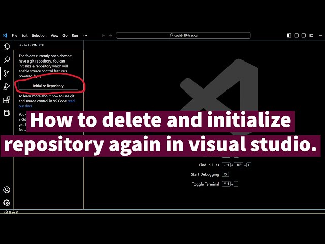 How to delete and initialize repository again in visual studio code