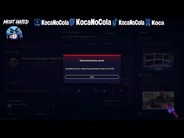 💠Music + LIVE CHAT ON TWITCH: @KocaNoCola ✅💠Join SERVER: Trappin RP 💜 - ⭐ Content Creator ⭐