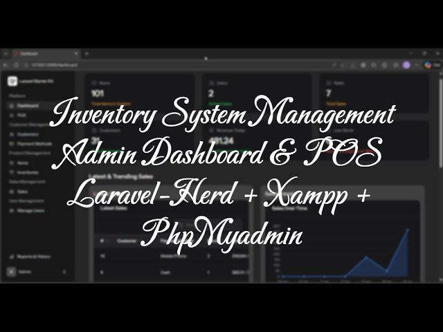 Part 1: Inventory Management System with POS in Laravel | Admin Dashboard | MySQL
