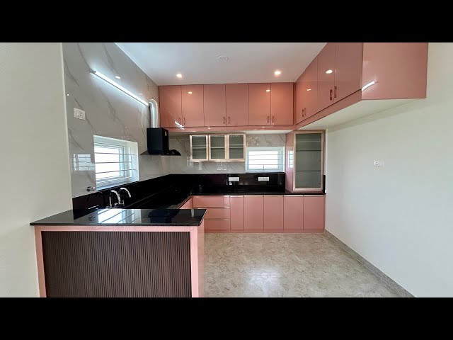 Latest Modular Kitchen Design🏠 Wooden Kitchen Design with Breakfast Countertop 