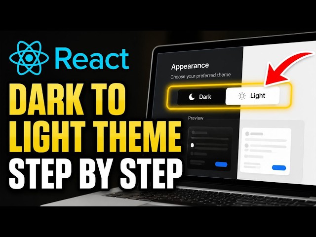 How to setup a dark-to-light theme toggle with React - Step By Step