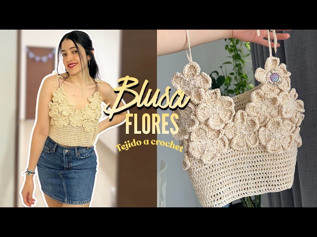 BLUSA CON FLORES TEJIDAS