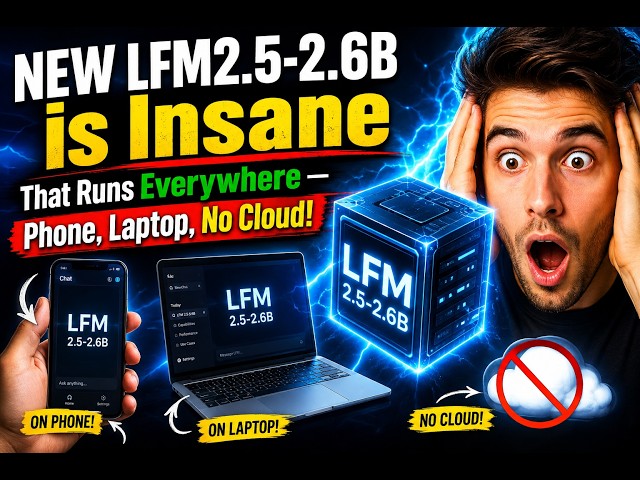 NEW LFM2.5-2.6B is Insane That Runs Everywhere — Phone, Laptop, No Cloud!