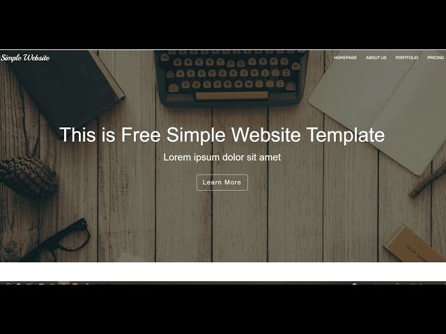 Simple Website Template In HTML, JavaScript with Source Code | Source Code & Projects