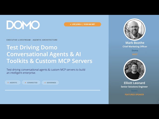 Test Driving Domo Conversational Agents & AI Toolkits & Custom MCP Servers