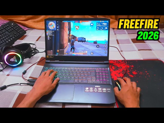 1Vs1 FreeFire Laptop 💻 Gameplay | How To Play FreeFire In Laptop | FreeFire Laptop Handcam 