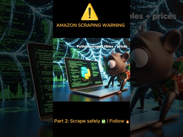 DON’T Web Scrape Amazon 😳 (Python WARNING) #shorts
