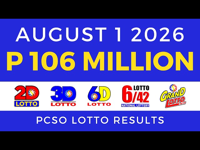 Lotto Result Today 9PM August 1 2026 PCSO
