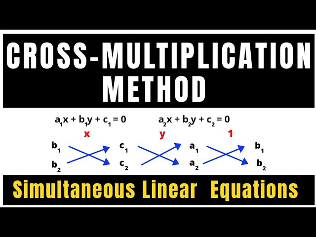 Cross Multiplication Method । Simultaneous Linear Equations