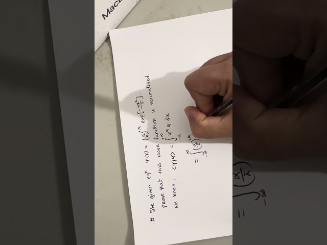 #prove that given wave function is normalized