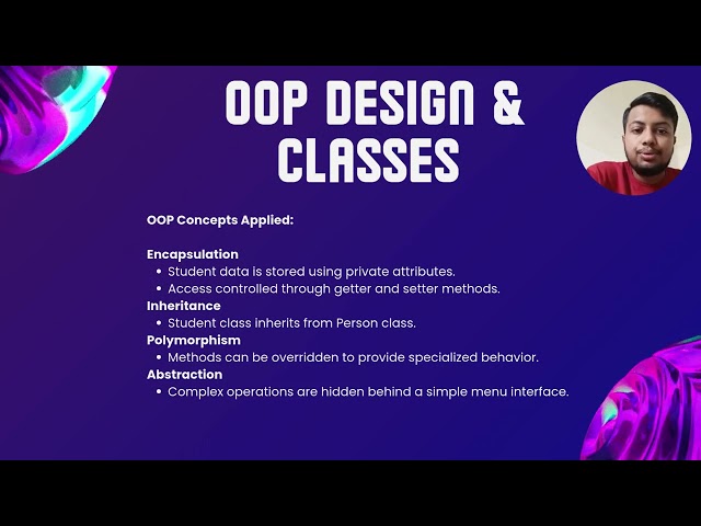 Student Information System | BIT20603 Object-Oriented Programming Project