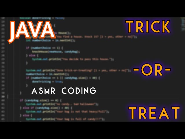 ASMR Coding lo-fi | Trick-or-Treat simulator in Java