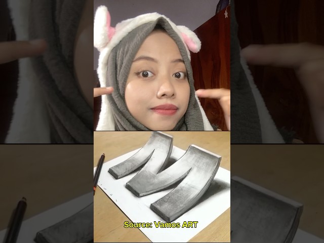 How to draw curved 3D letters 😲 #art #drawing #drawingtutorial #howtodraw #dqueenarts
