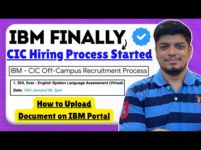 🔥IBM CIC Mass Hiring SVAR Mail | IBM English Spoken Language Assessment 2025 | Upload Documents