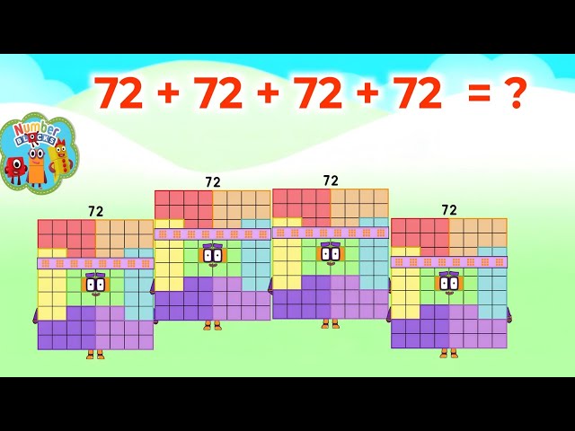 Numberblocks Addition | Add Four Same Rectangle Numberblocks | Easy Math for Kids