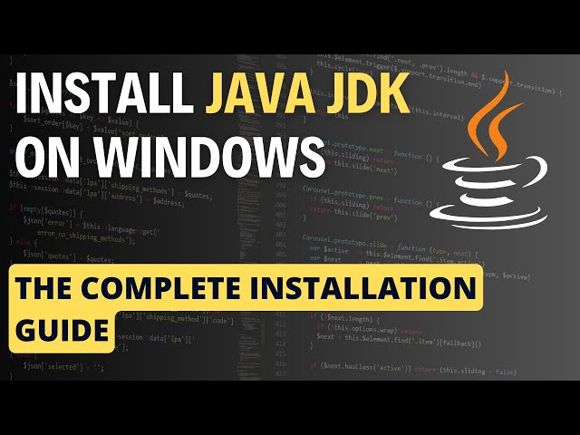 How to Install Java JDK on Windows 10