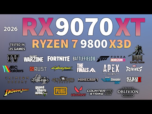 RX 9070 XT + Ryzen 7 9800X3D | 99% GPU Usage Dream - RX 9070 XT Gaming