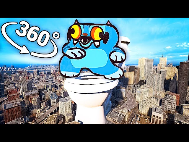 Derpy Tiger Dancing - City in 360° Video | VR / 8K | ( KPop Demon Hunters )