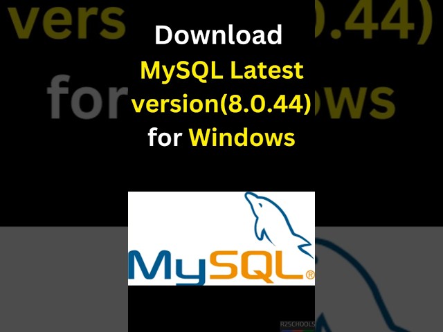 Download MySQL Latest Version 8.0.44 for Windows | Step-by-Step Guide 🚀