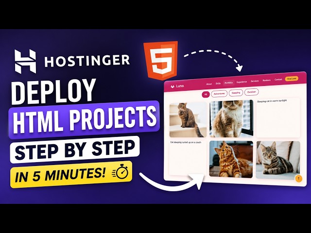 How to deploy Html projects on hostinger