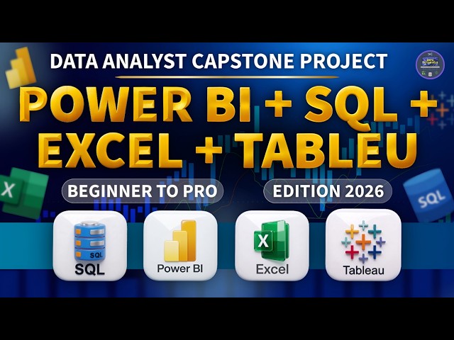 Data Analyst Full Project Tutorial | SQL + Excel + Power BI + Tableau | End to End | Edition 2026