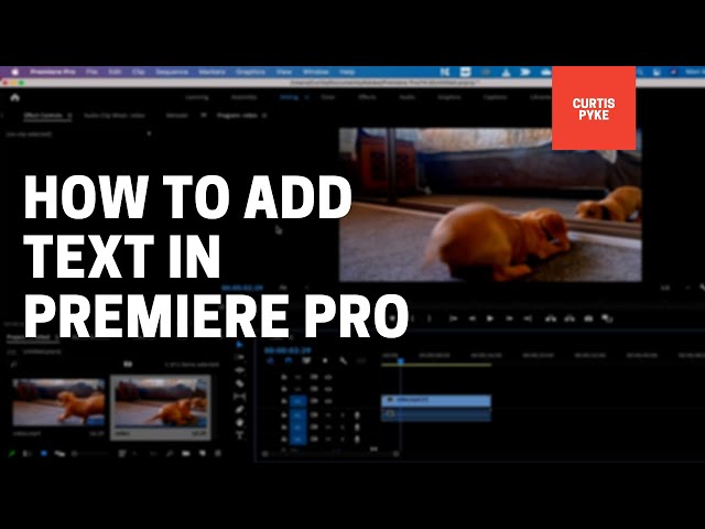 Easily Add Text in Premiere Pro 2021