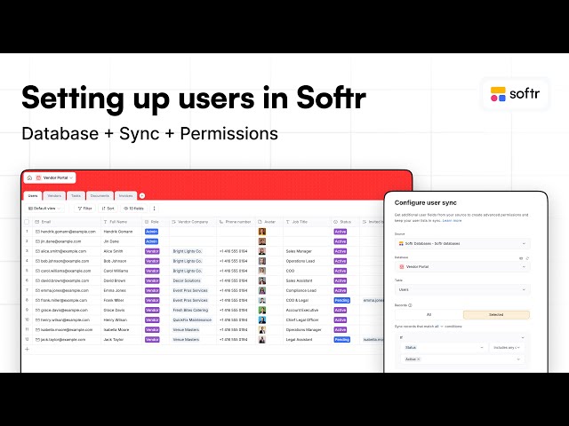 How to Setup Users in Softr: Database, Syncing & Permissions