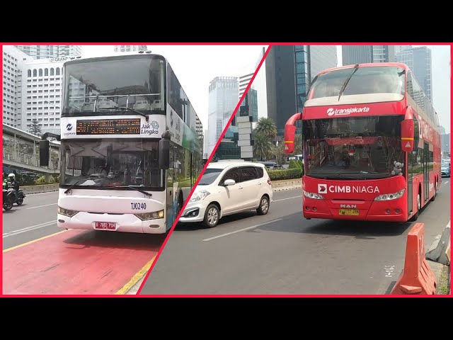 KUMPULAN BUS TINGKAT TRANSJAKARTA METROTRANS BUSWAY | BUS DOUBLE DEKKER | TRANSPORTASI MANIA