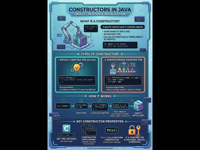Constructors in java #java #javaprogramming #javabeginner #contructorinjava #javatutorial