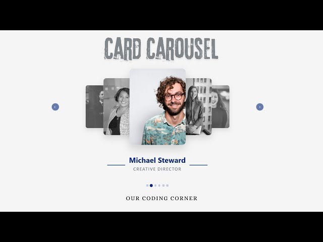 How to Create Interactive Card Carousel | Web Development | HTML CSS JavaScript | OUR CODING CORNER