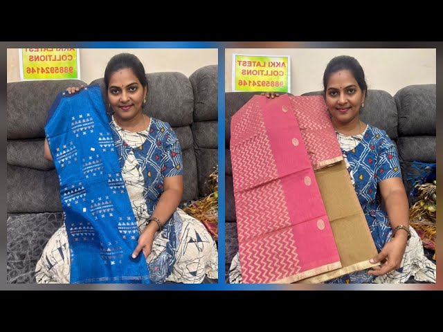 Party Wear Linen Tissue Sarees & Chanderi Pattu Dress Materials LIVE | Elegant & Premium Collection
