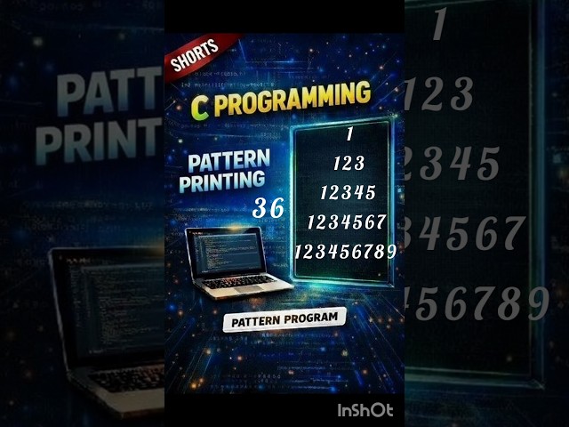 Number Pyramid Pattern |Pattern Printing-36 | #shorts #coding #programming #cprogramming #viral