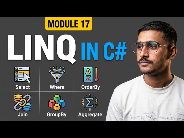LINQ in C# Explained in Marathi | Select, Where, OrderBy, Join, GroupBy, Aggregate | Module 17