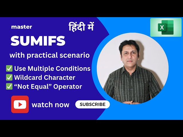 Master Excel SUMIFS in Hindi | Practical & Easy Guide