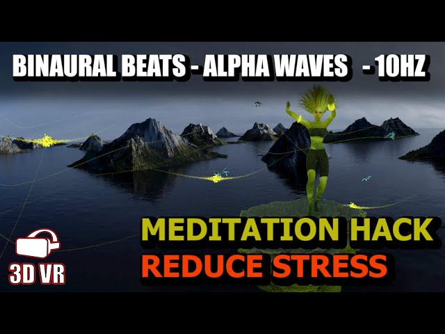 Increase Alpha Brain Waves Using Meditation Music W/ 10 hz Binaural Beats & Visual Stimulus.
