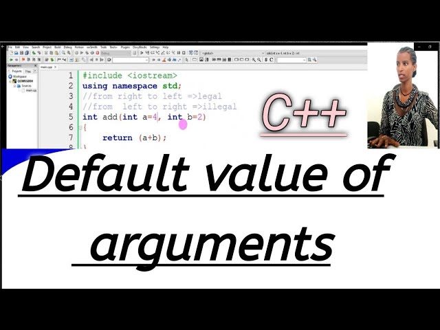 Default value of arguments in C++ programming በአማረኛ