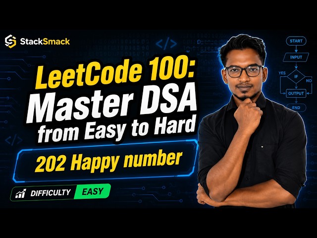 202. Happy Number - Easy Explanation | LeetCode 100: Master DSA #1 #dsa #leetcode #fyp #explore #yt