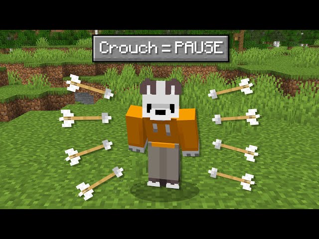 Minecraft But Crouching Pauses Time