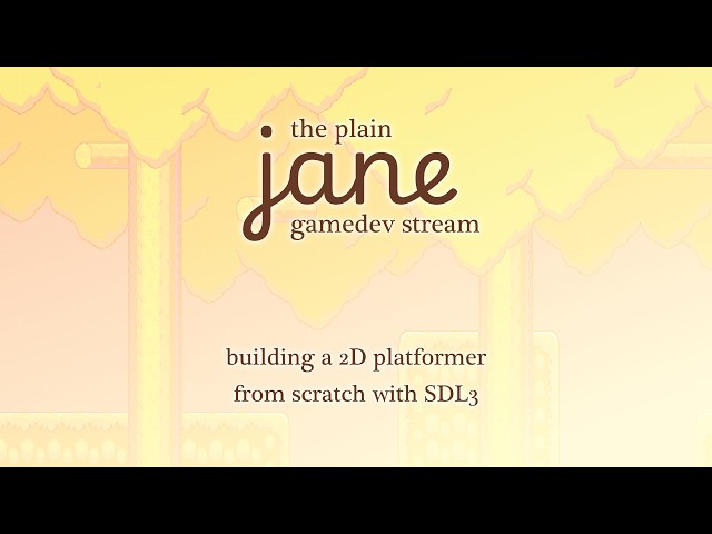 Plain Jane Gamedev Stream - Day 1 - (Test Recording) Setting up Basic 2D Platformer Stuff