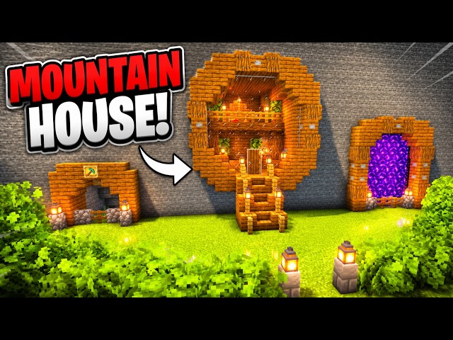 Minecraft Mountain House Tutorial | Easy Survival Build