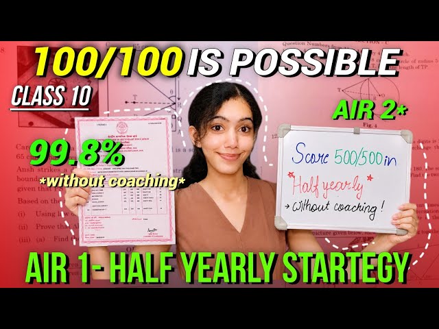 How I scored 99.8% *without coaching* in 6 months!? Class 10