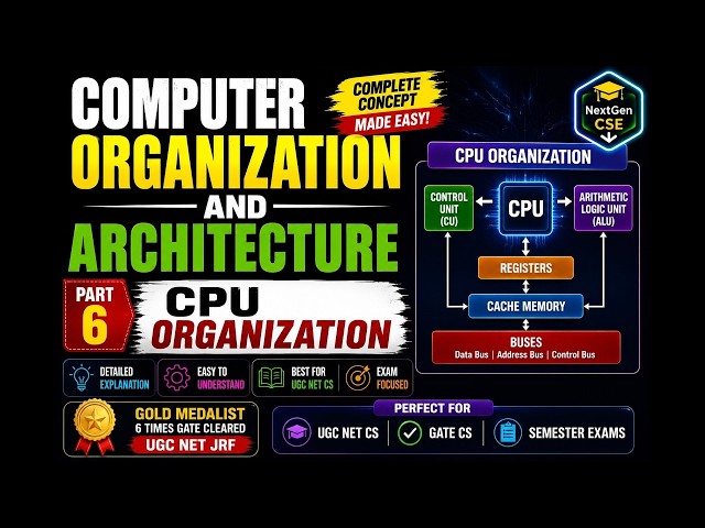 GATE 2027 CSE I UGC NET 2026 I Lec 6    CPU Organization