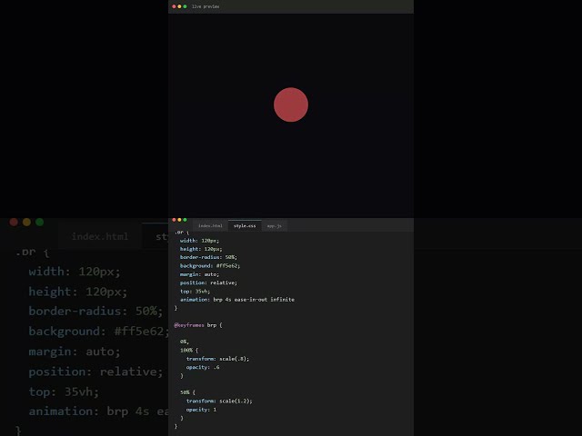 Pure CSS Pulsating Circle Effect (HTML/CSS Tutorial) - No JS!
