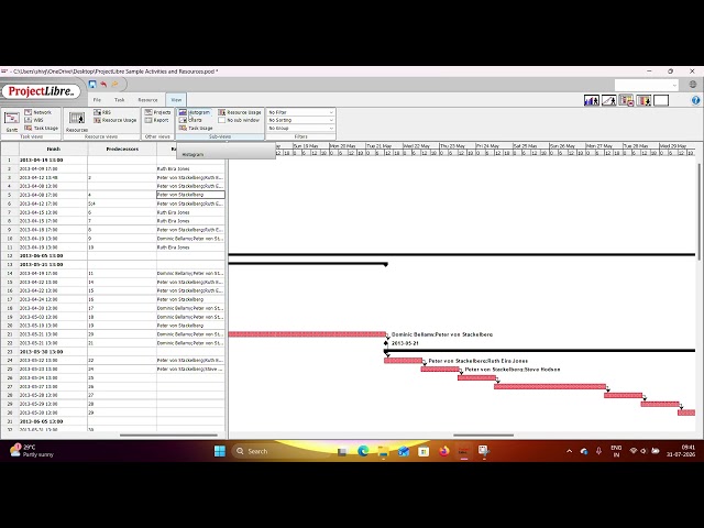 How to Create a Histogram in ProjectLibre – Resource Workload Chart Guide (2026)